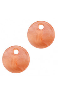 Resin pendant 12mm - Coral red